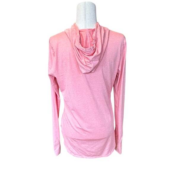 Reebok Womens Lightweight Long Sleeve Hooded Pullover Peachy-Pink Size Medium - Picture 2 of 13